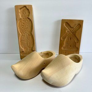 Dutch Cookie Mold Sets and Wooden Shoes / Clogs
